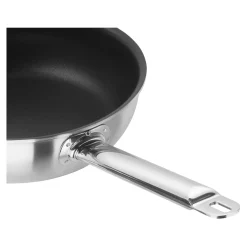 Poêle 26 cm, Inox 18/10, Noir argenté