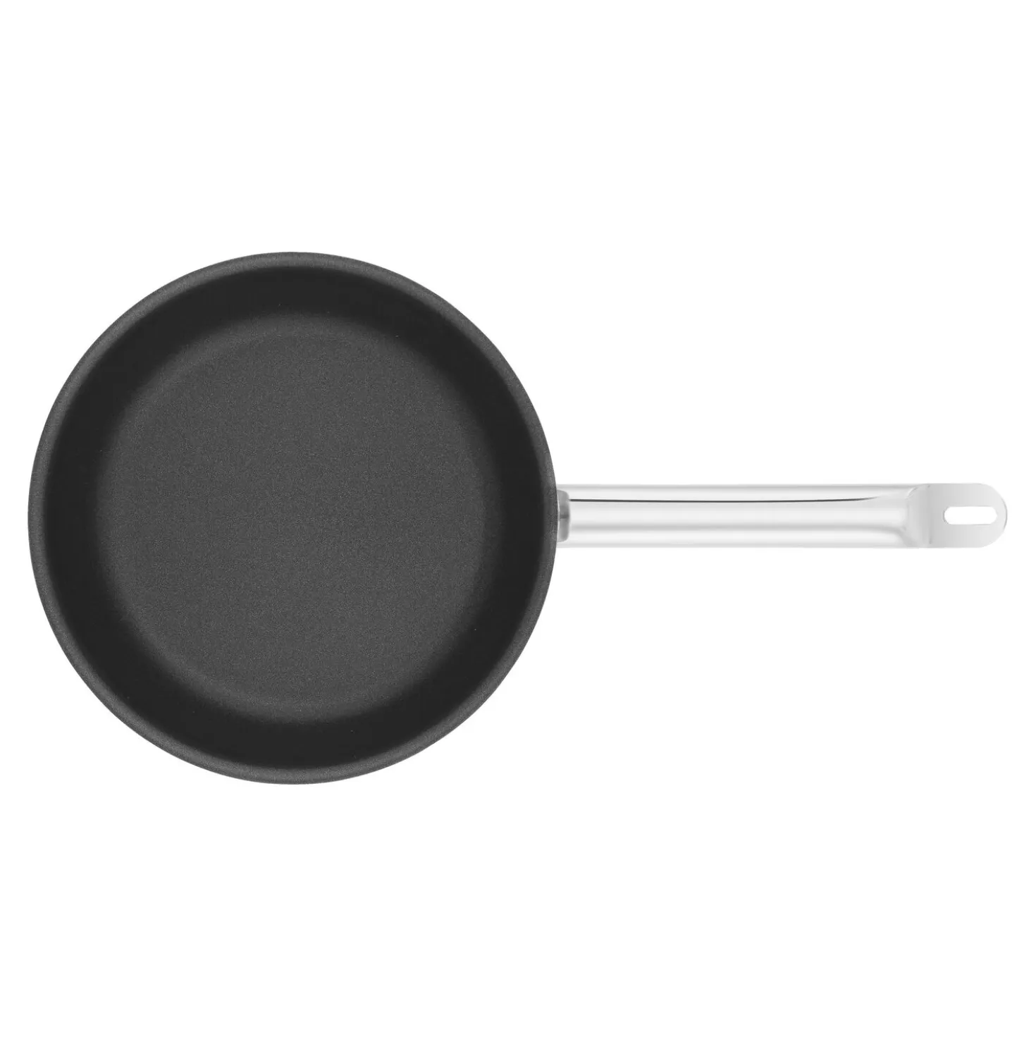 Poêle 28 cm, Inox 18/10, Noir argenté