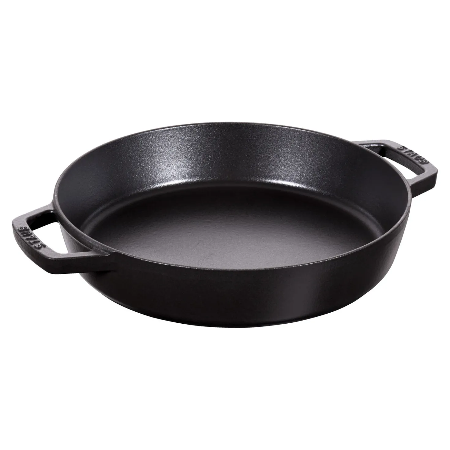 Poêle avec 2 poignées 26 cm, Fonte, Noir mat