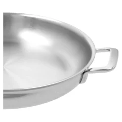 Poêle avec 2 poignées 32 cm, Inox 18/10, Argent