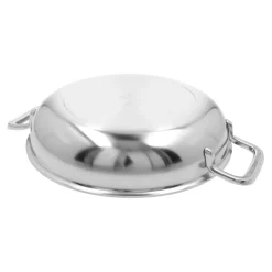 Poêle avec 2 poignées 24 cm, Inox 18/10, Argent
