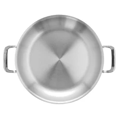 Poêle avec 2 poignées 28 cm, Inox 18/10, Argent
