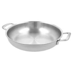 Poêle avec 2 poignées 28 cm, Inox 18/10, Argent
