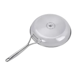 Poêle avec couvercle 26 cm, Inox 18/10, Argent