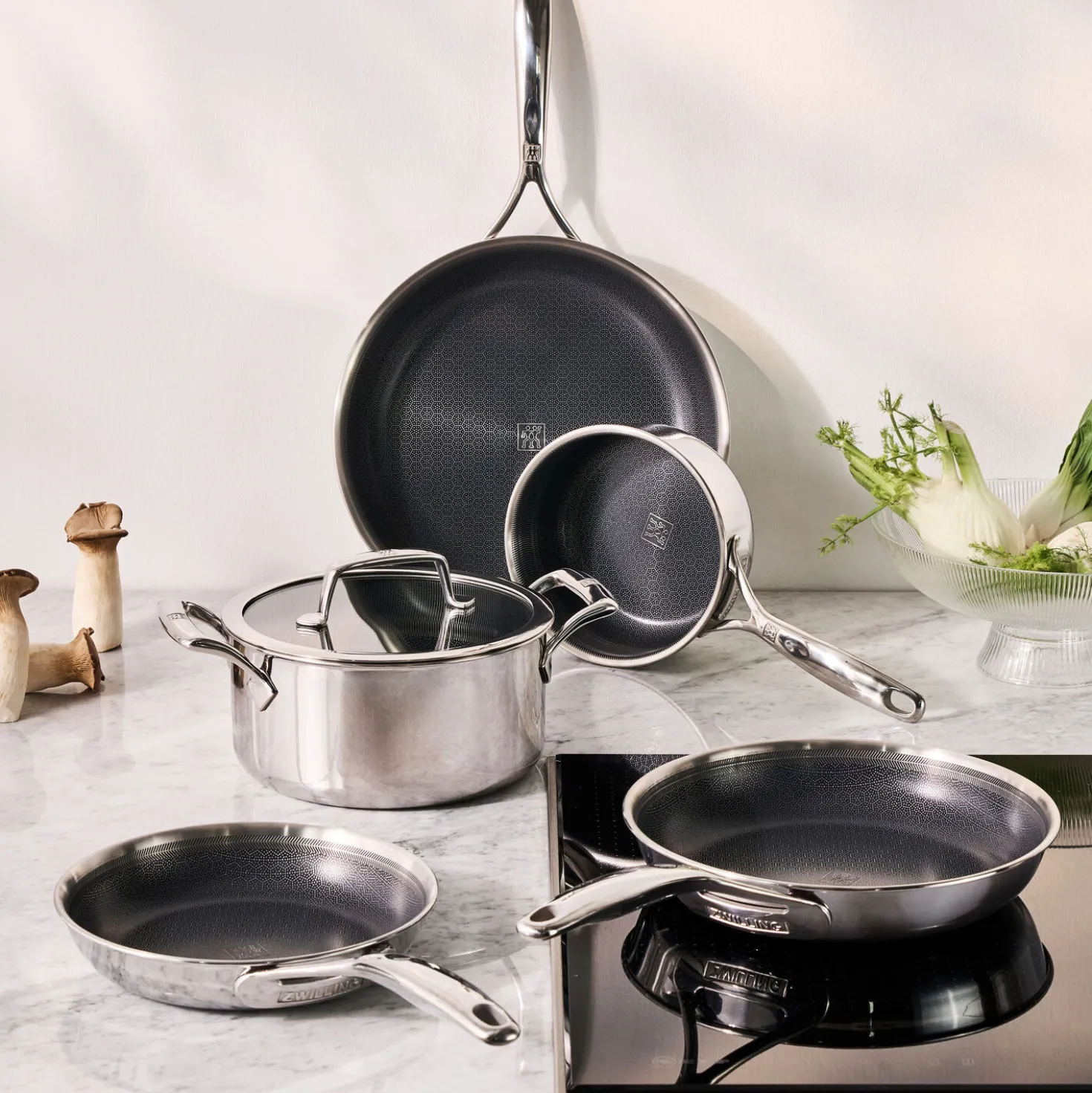 Poêle de service 26 cm, Inox 18/10