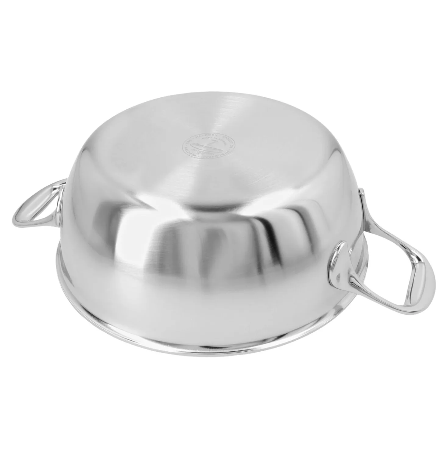 Poêle de service avec couvercle à double paroi 24 cm, Inox 18/10