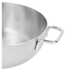 Poêle de service avec couvercle en verre 24 cm, Inox 18/10