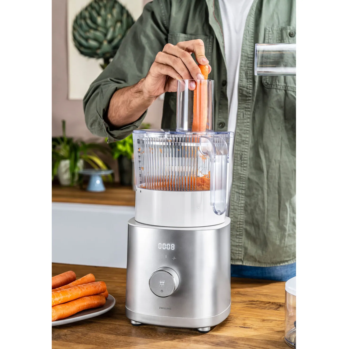 Power Blender Pro avec bol pour robot multifonction, 2-pcs. /1.8/1.2 l, argent, Plastique