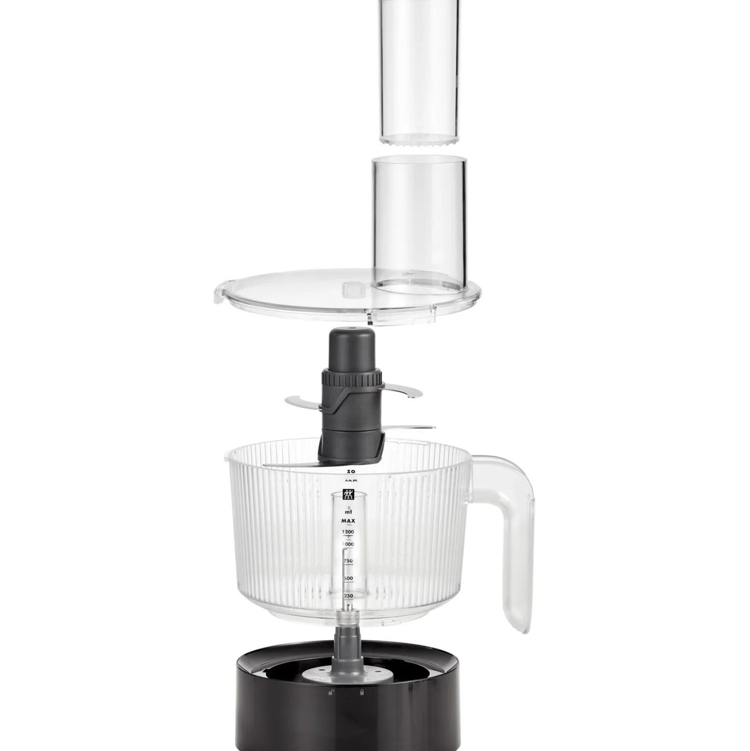 Power Blender Pro avec bol pour robot multifonction, 2-pcs. /1.8/1.2 l, noir mat, Plastique