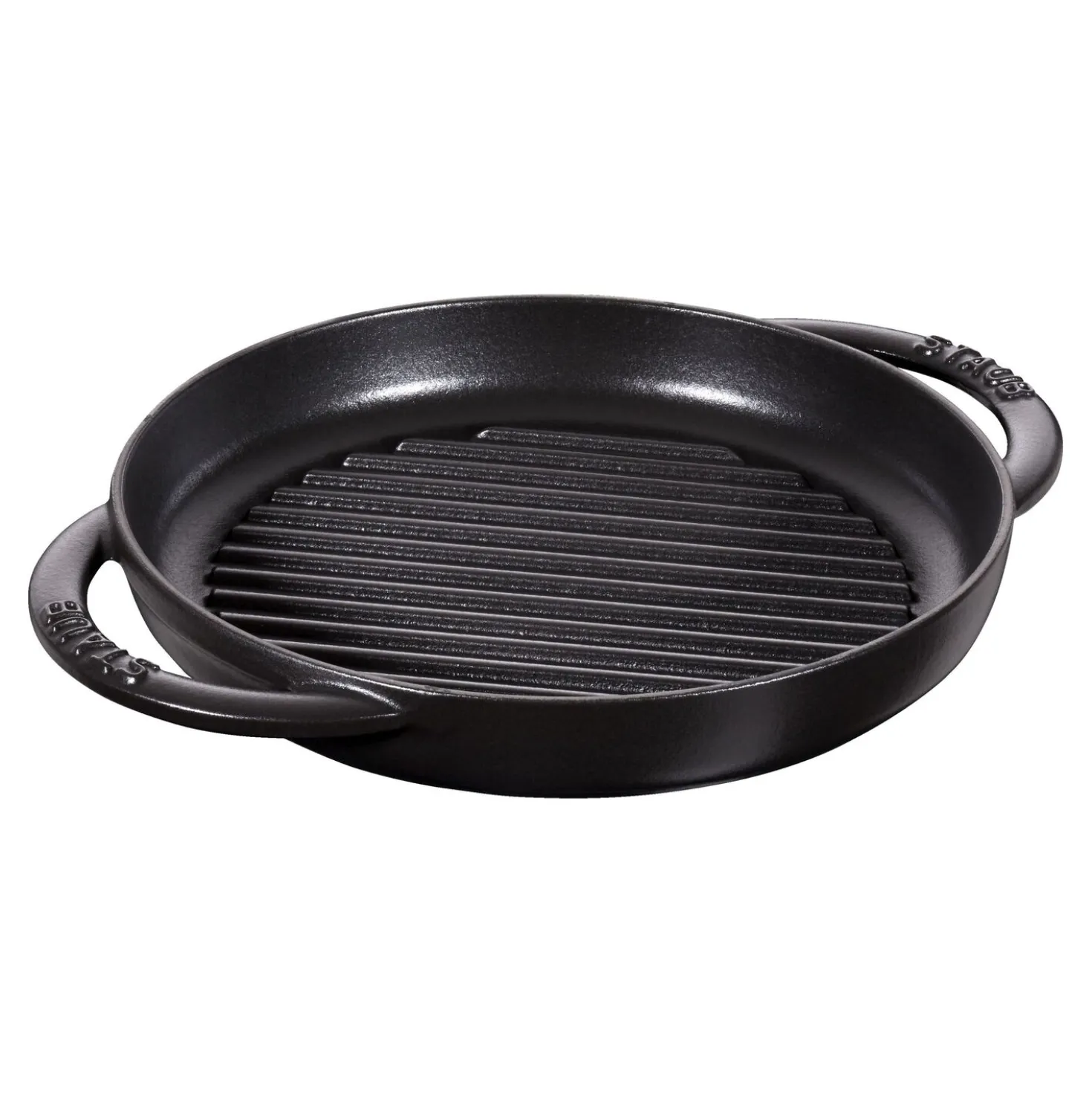 Pure Gril 23 cm, Rond(e), Noir mat, Fonte