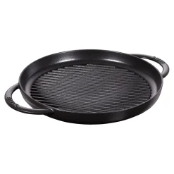 Pure Gril 30 cm, Rond(e), Noir mat, Fonte