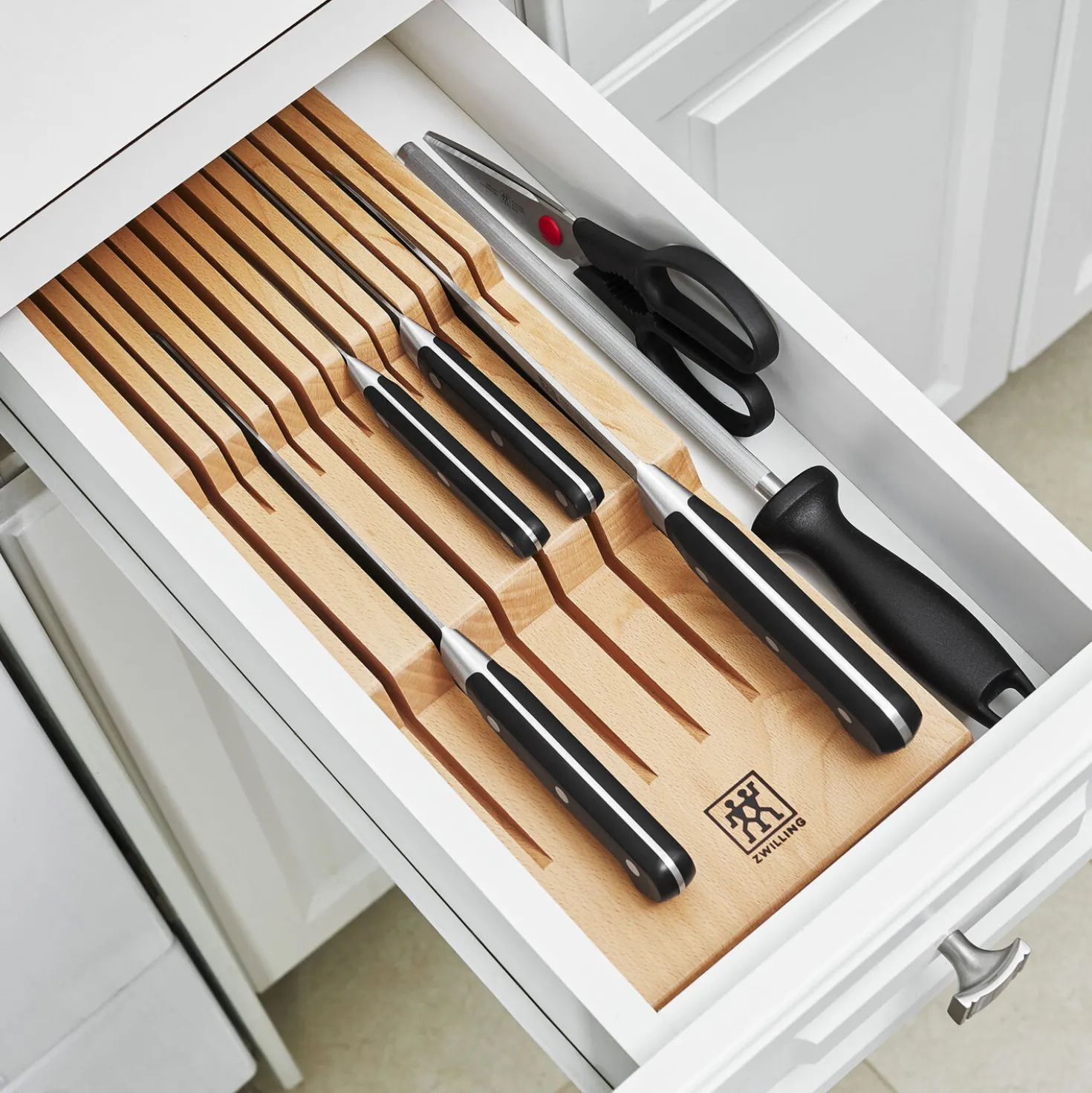 Rangement pour couteaux pour jusqu’à 12 couteaux, Hêtre