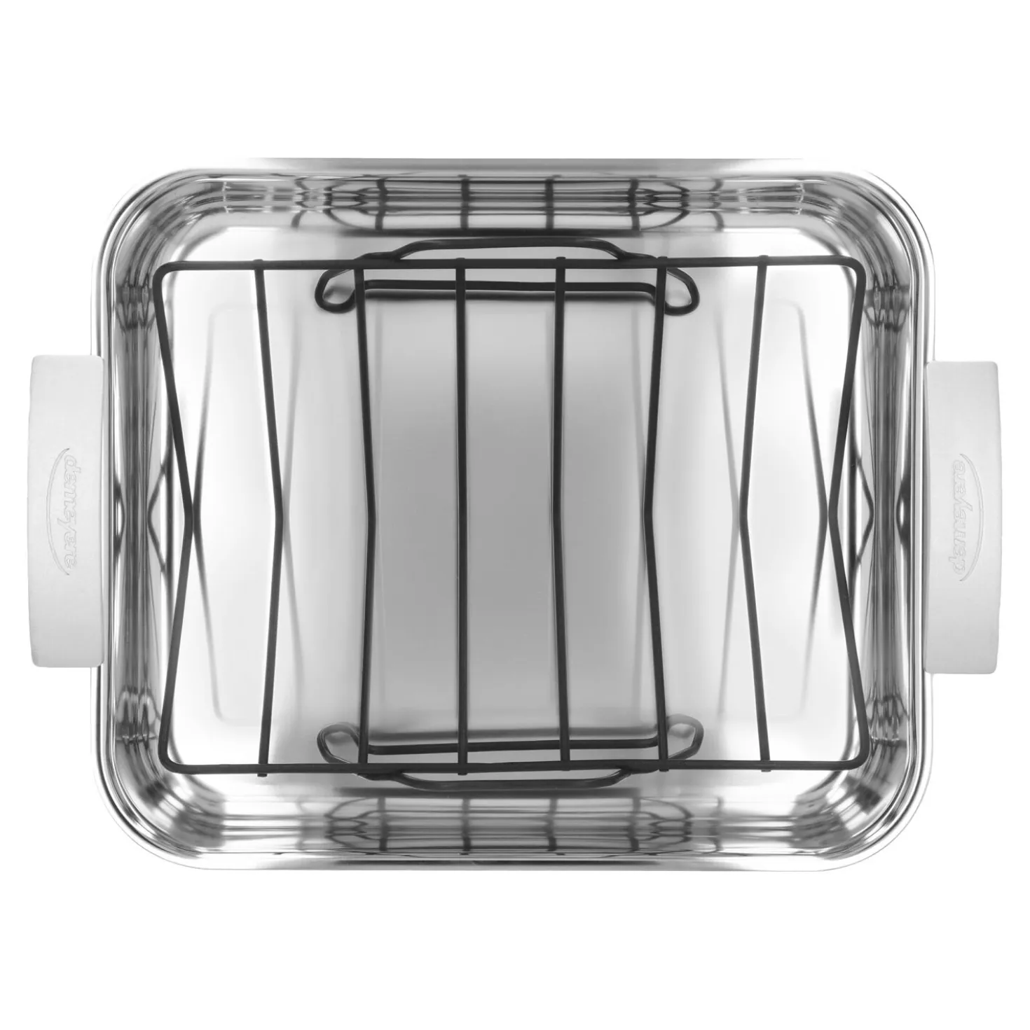 Roaster avec grille 39 x 33 cm, Inox 18/10, Argent