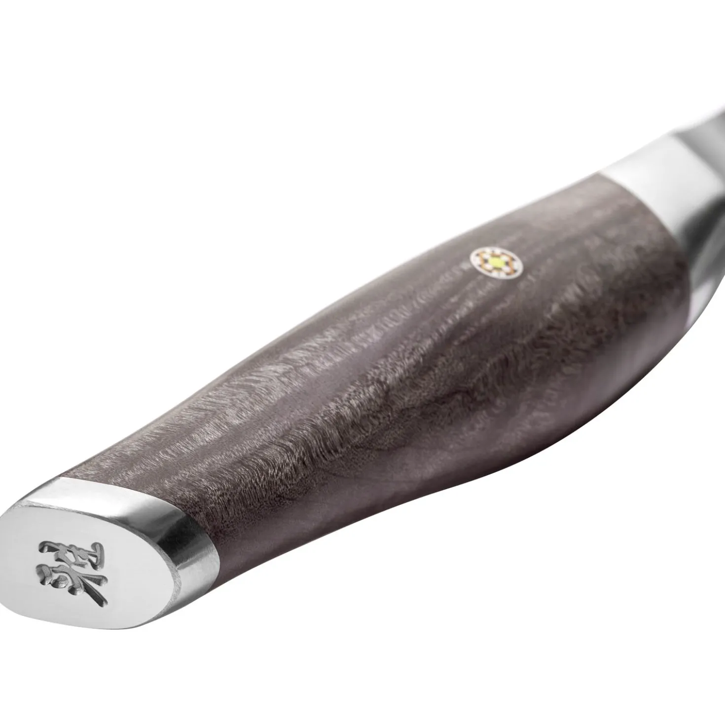 Santoku 18 cm, Noir brun, Tranchant lisse