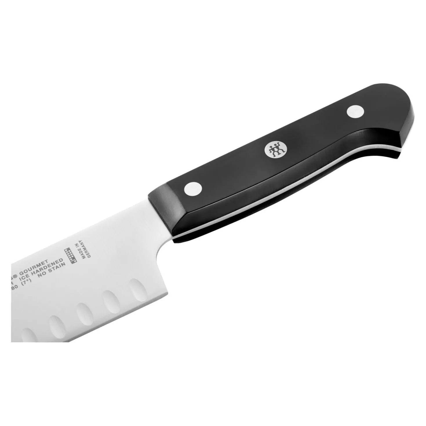 Santoku 18 cm, Tranchant alvéolé