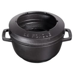 Service à fondue 18 cm, Noir mat