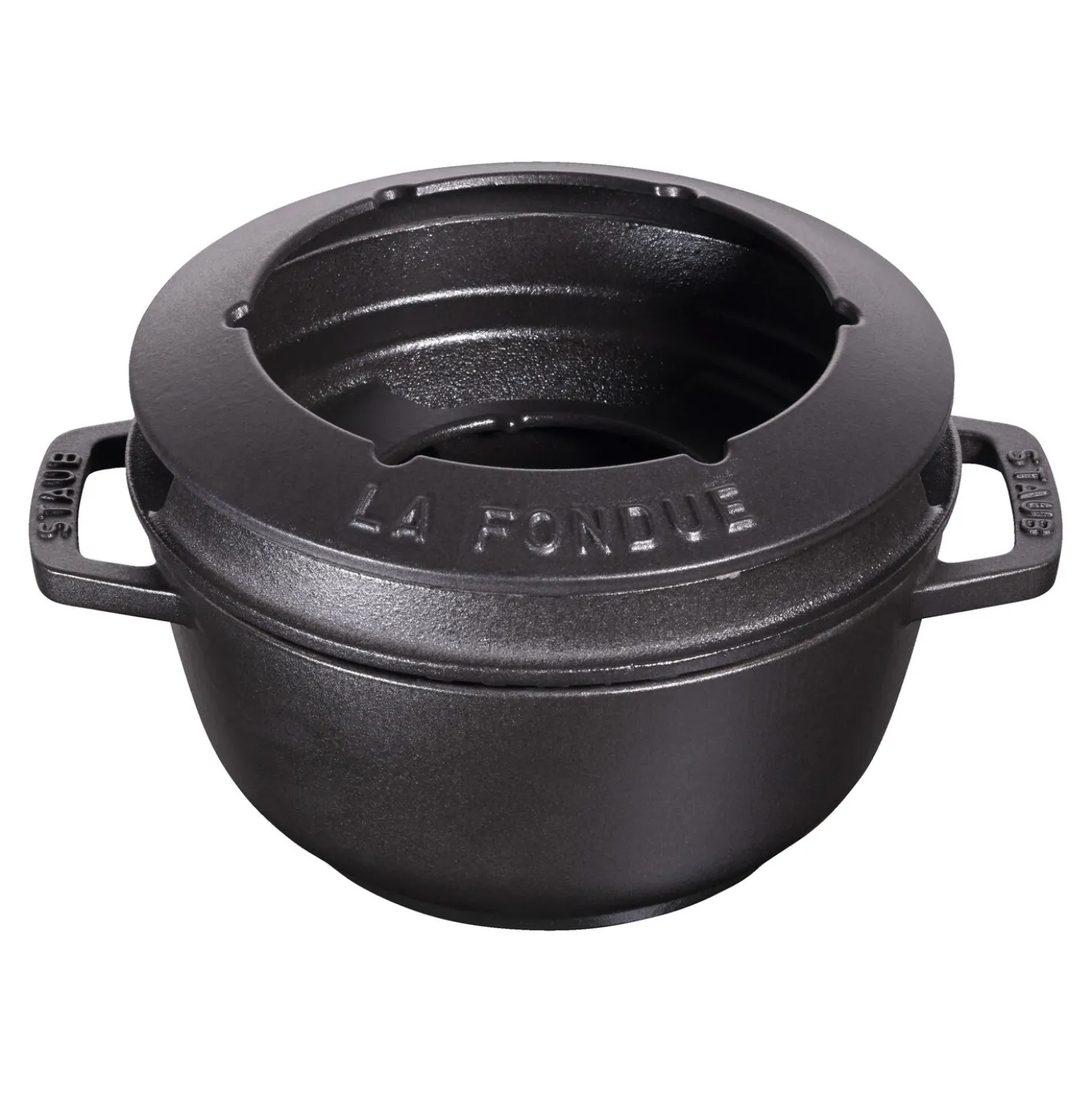 Service à fondue 18 cm, Noir mat