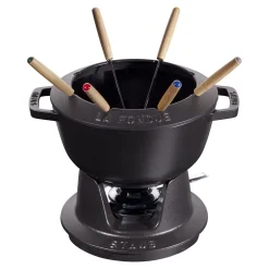 Service à fondue 20 cm, Noir mat