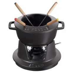Service à fondue 16 cm, Noir mat