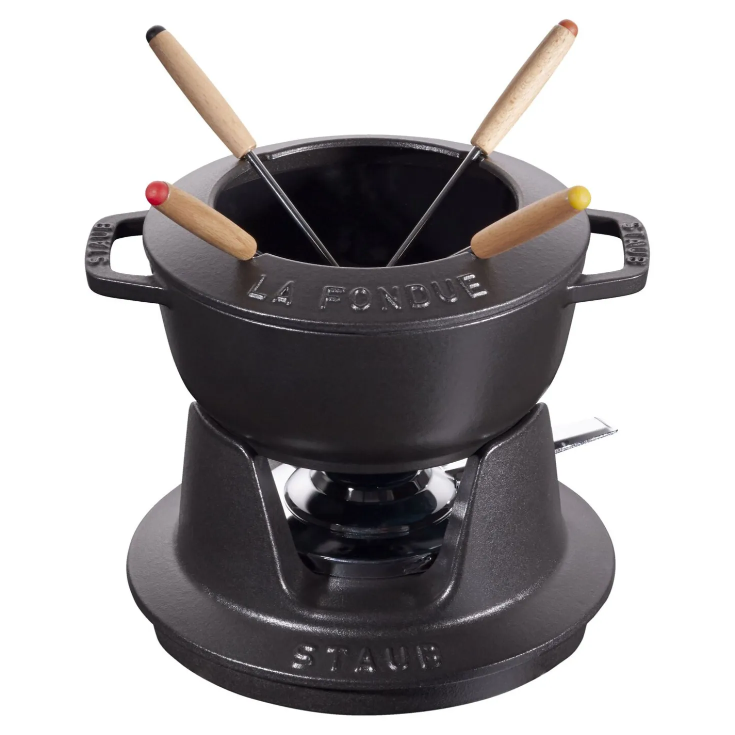 Service à fondue 16 cm, Noir mat