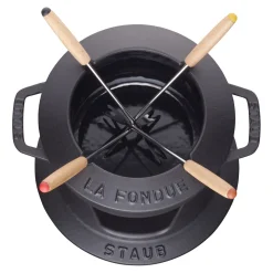 Service à fondue 16 cm, Noir mat