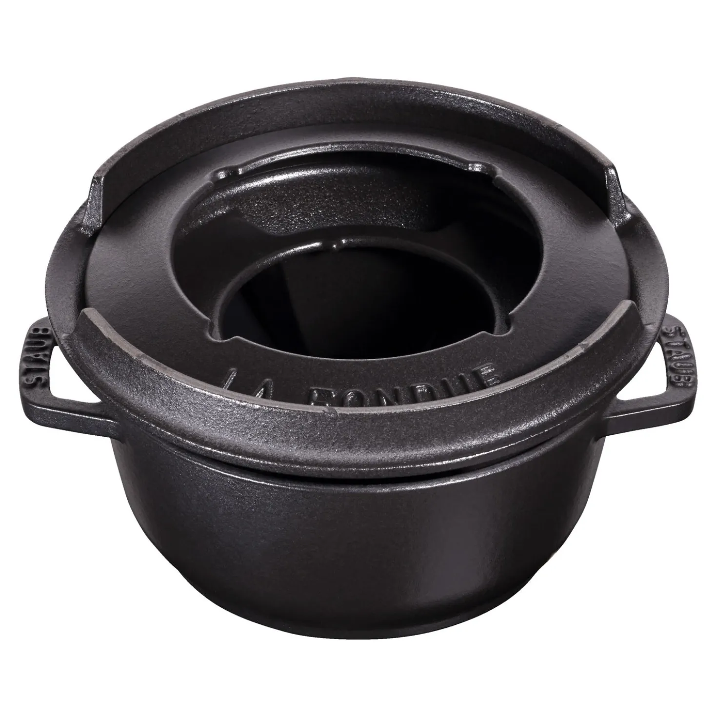 Service à fondue 16 cm, Noir mat