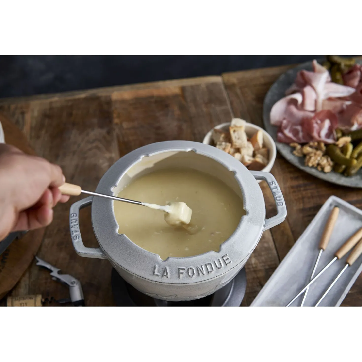 Service à fondue montagne 20 cm, Truffe blanche