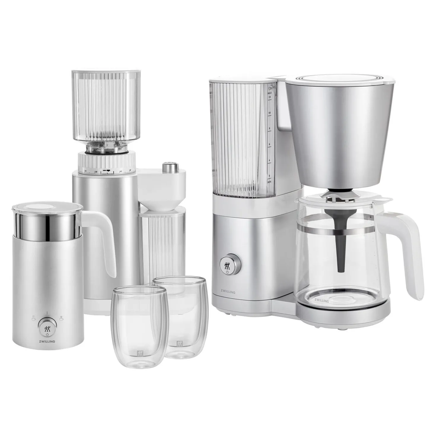 Set autour du café, 4pcs, argent