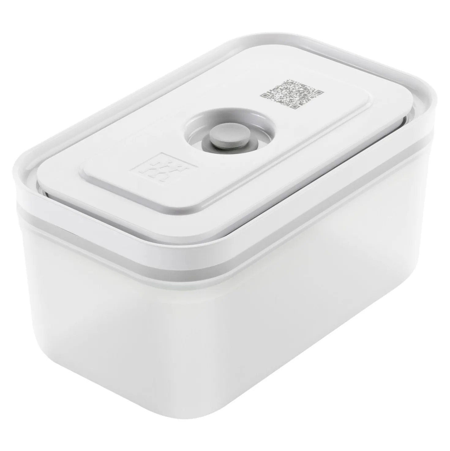 Set boîtes sous-vide & pompe, 6-pcs. /M, semi transparent-gris / blanc, Plastique