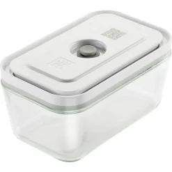 Set bo&icirc;tes sous-vide & pompe, 6-pcs. /M, gris / blanc, Verre / Plastique