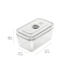 Set bo&icirc;tes sous-vide & pompe, 6-pcs. /M, gris / blanc, Verre / Plastique