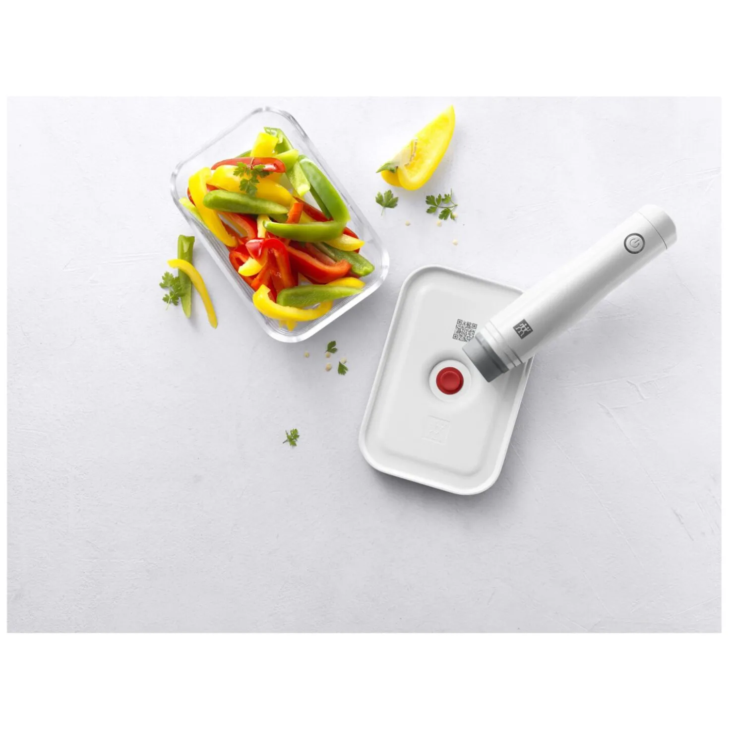 Set boîtes sous-vide, 3-pcs. /S/M/L, rouge, Verre