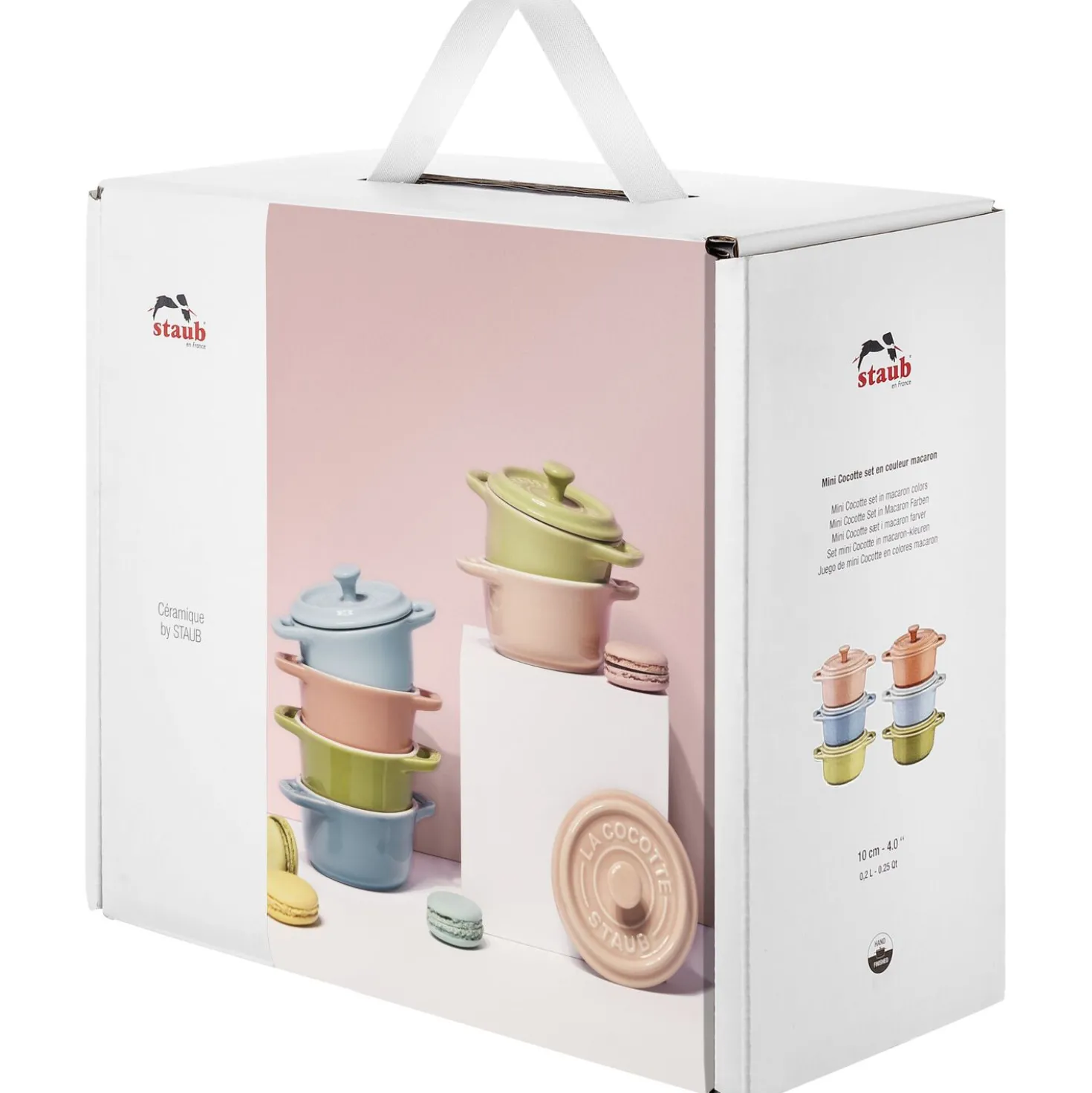 Set cocottes macaron 6-pcs, Rond(e), Couleurs mélangées, Céramique