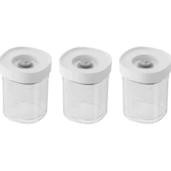 Set CUBE, XS / 3-pcs, transparent-blanc