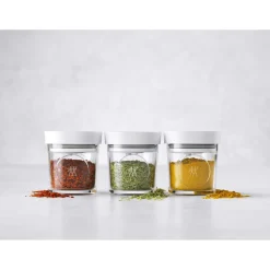 Set CUBE, XS / 3-pcs, transparent-blanc
