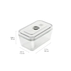 Set de bo&icirc;tes sous vide, S/M/L / 3-pcs, Verre, Gris