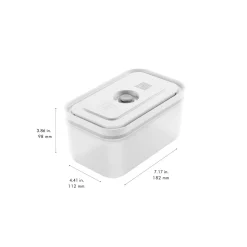 Set de boîtes sous vide, S/M/L / 3-pcs, Plastique, semi transparent-Gris