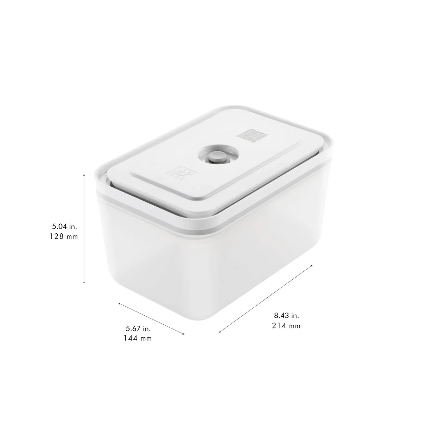 Set de boîtes sous vide, S/M/L / 3-pcs, Plastique, semi transparent-Gris