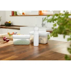 Set de boîtes sous vide, S/M/L / 3-pcs, Plastique, semi transparent-Gris
