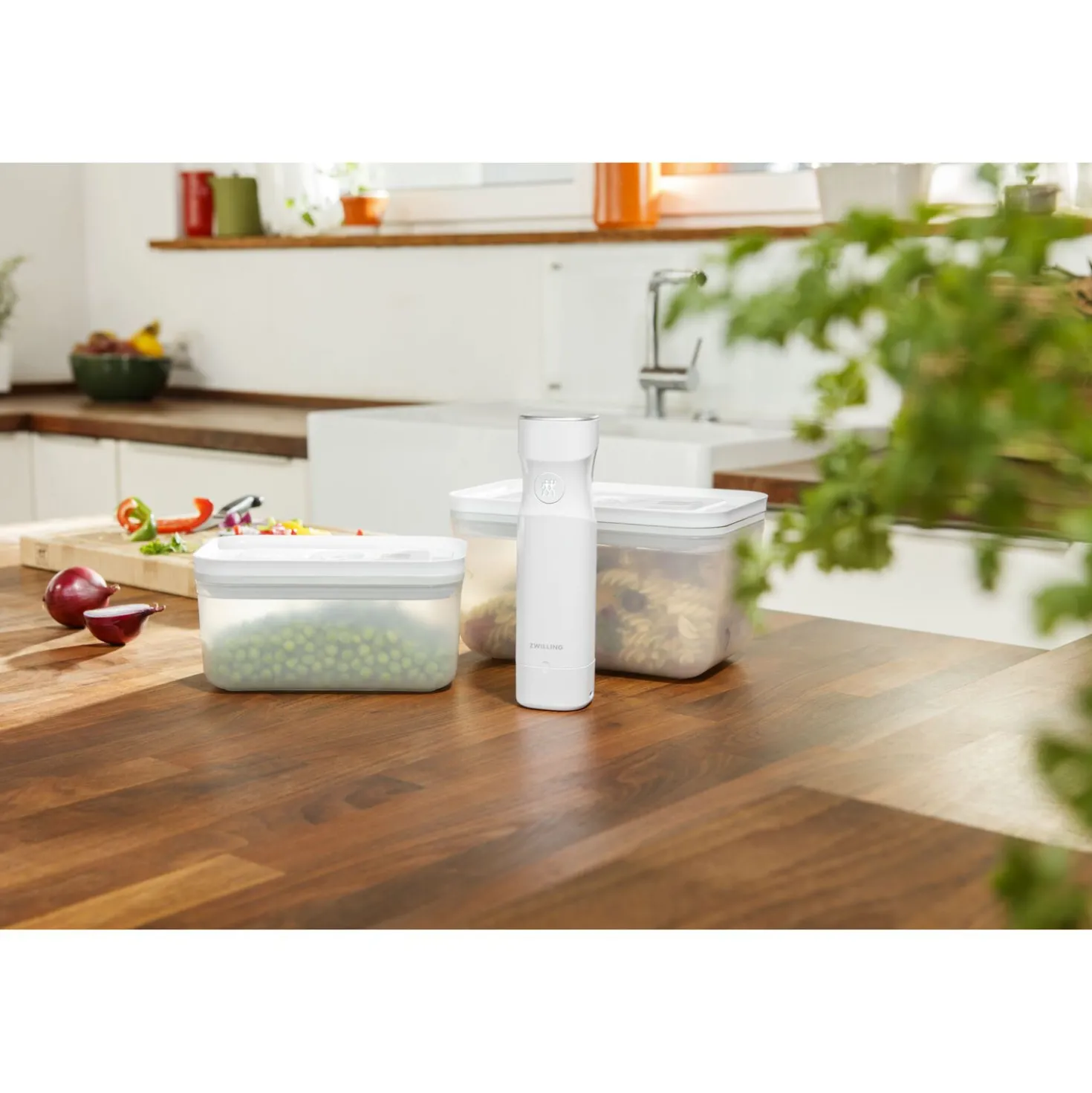 Set de boîtes sous vide, S/M/L / 3-pcs, Plastique, semi transparent-Gris