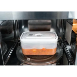 Set de boîtes sous vide, S/M/L / 3-pcs, Plastique, semi transparent-Gris