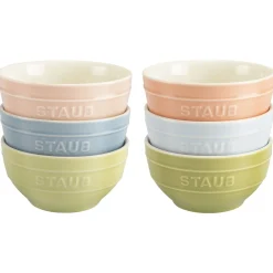 Set de bols avec couvercles sous vide, 9-pcs. /S/12 cm, couleurs mélangées, Céramique