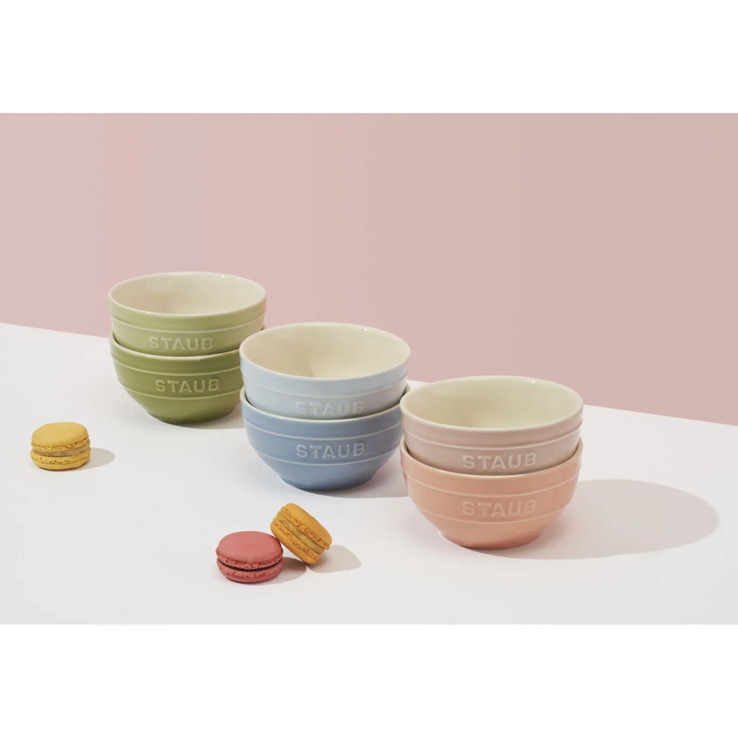 Set de bols avec couvercles sous vide, 9-pcs. /S/12 cm, couleurs mélangées, Céramique