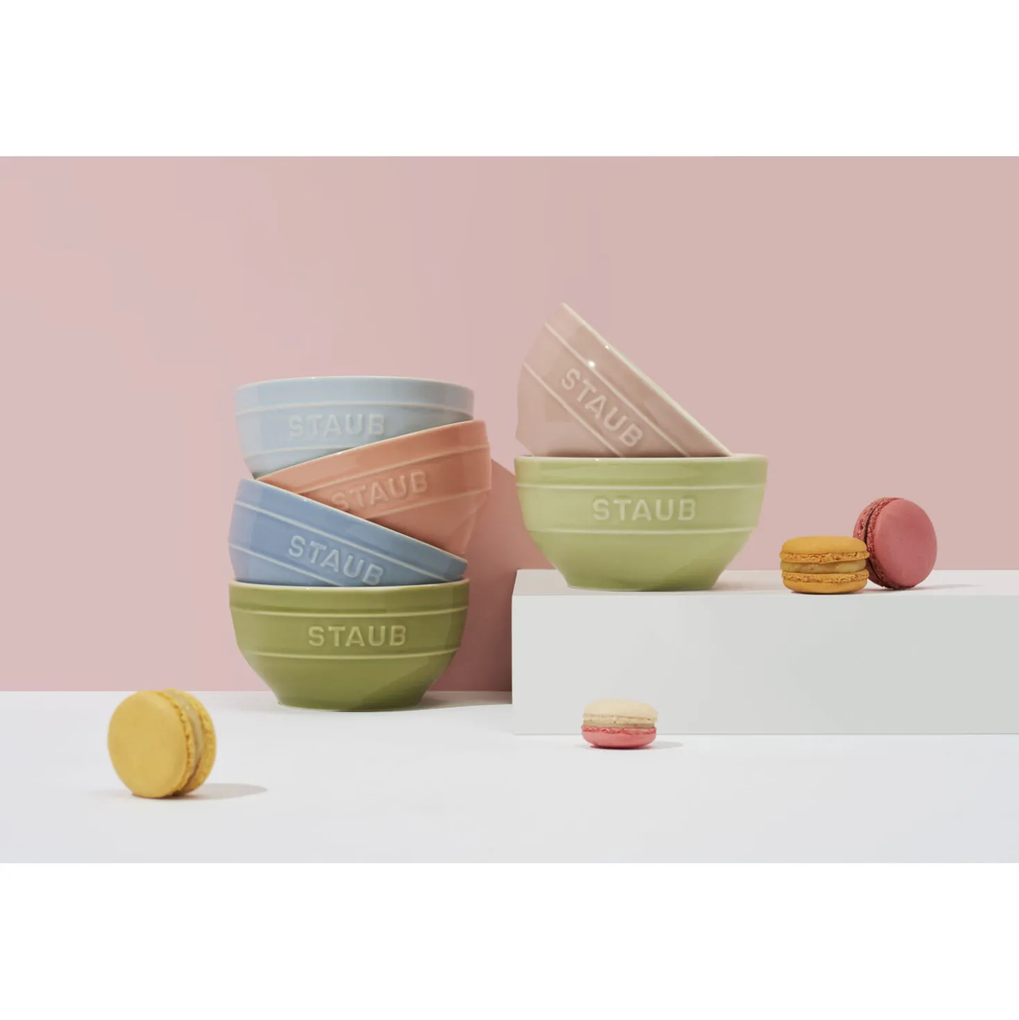 Set de bols avec couvercles sous vide, 9-pcs. /S/12 cm, couleurs mélangées, Céramique