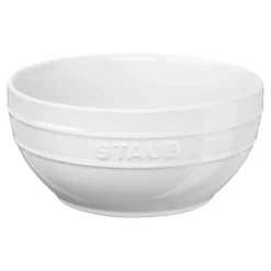 Set de bols avec pompe et couvercles sous vide, 5-pcs. /M/L/ 18/24cm, blanc, Céramique