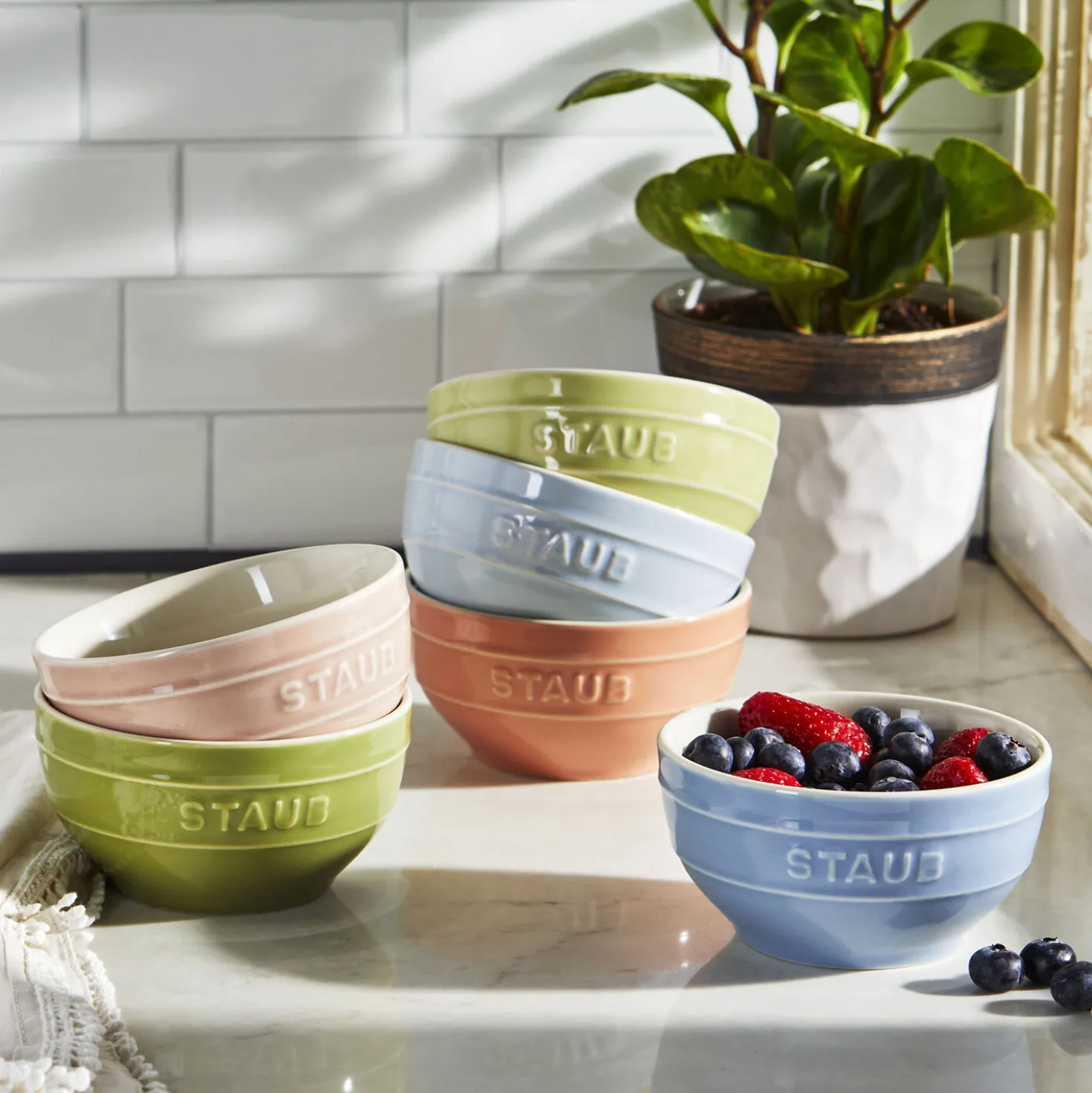 Set de bols macaron 12 cm / 6-pcs