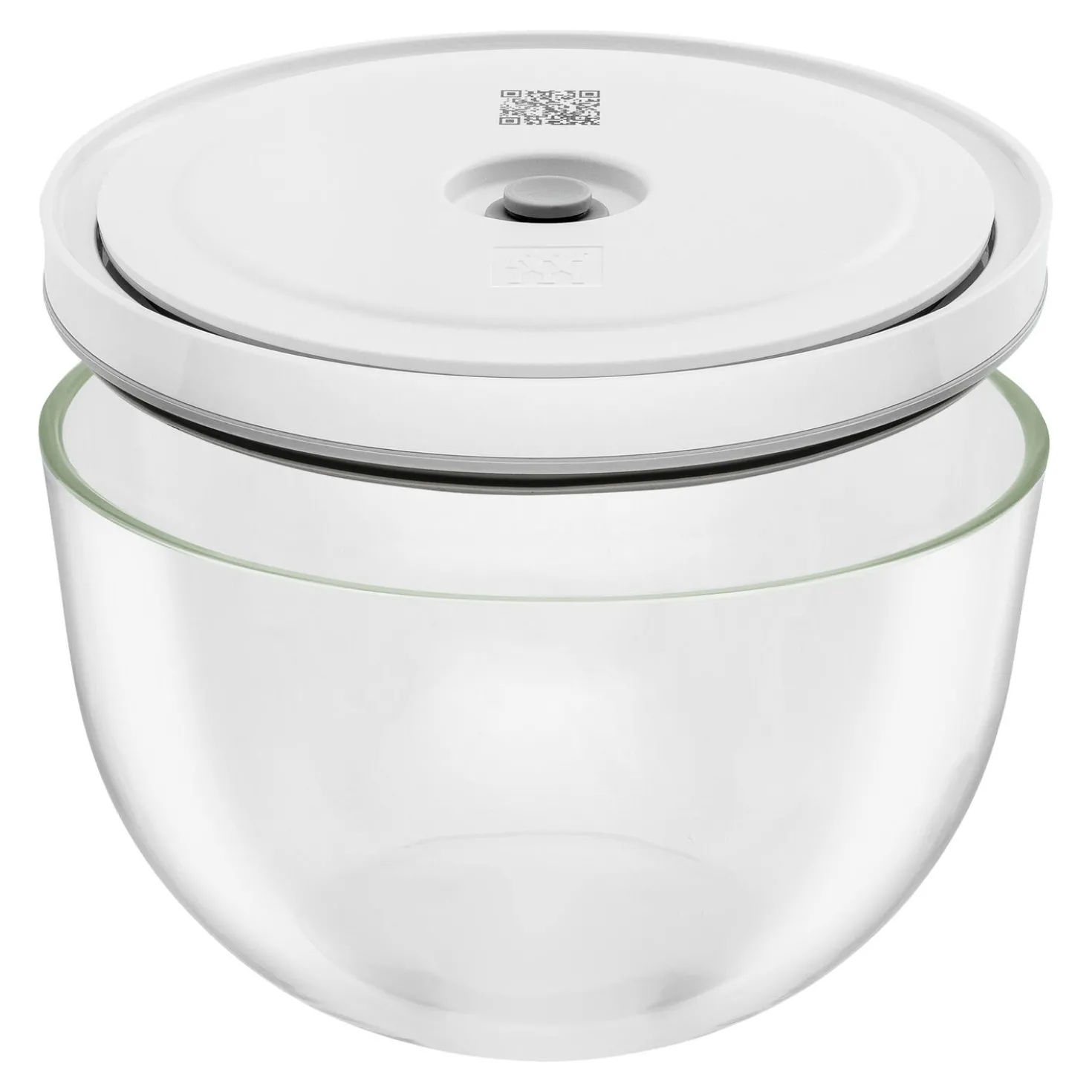 Set de bols sous vide & couvercle, 10-pcs. /S/M/L, blanc ivoire / transparent, Céramique