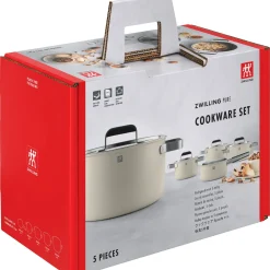 Set de casseroles et poêles, 5-pcs, Inox 18/10