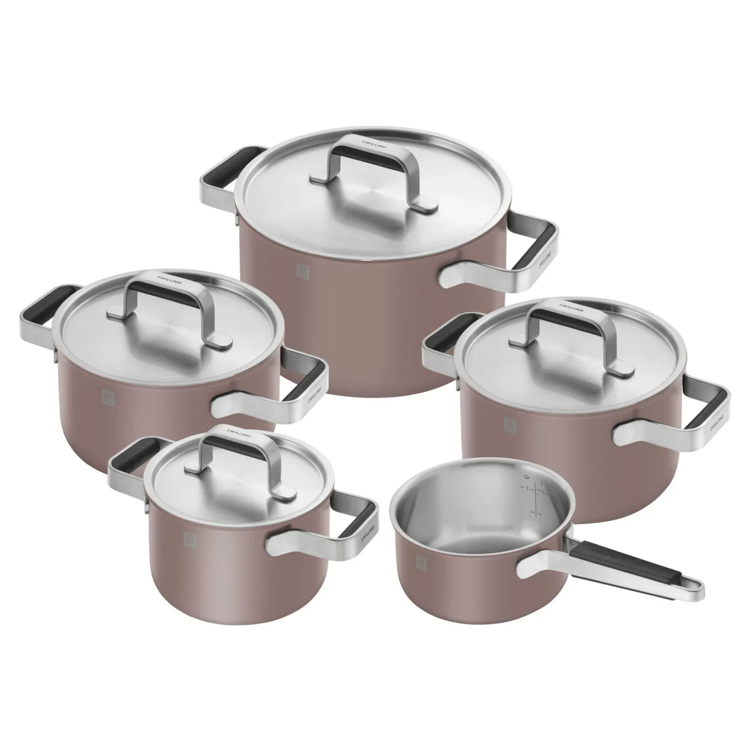 Set de casseroles, 5-pcs, Inox 18/10