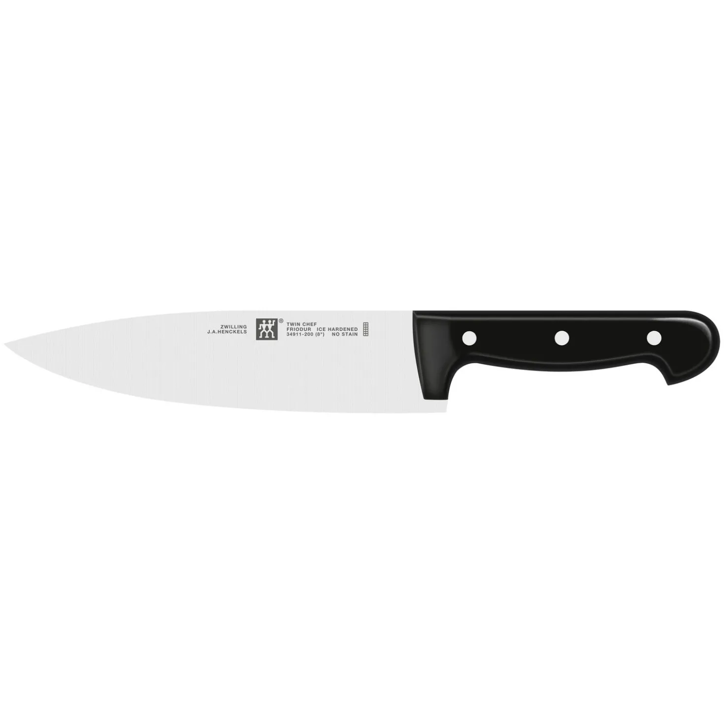 Set de couteau de chef & bloc de couteaux vide magnétique, 5-pcs. /10/16/20 cm, brun, Bambou